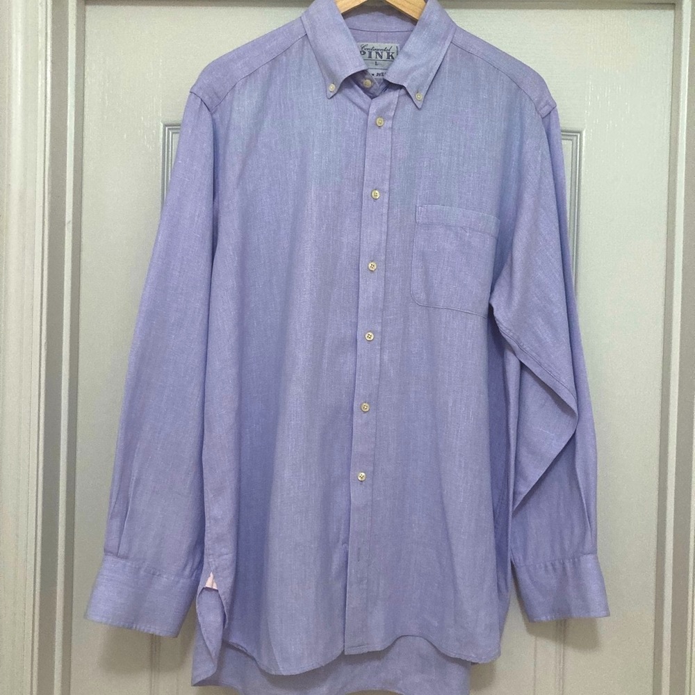 Continental Thomas Luxury Shirt made in London! New Men’s SZ L Linen cotton